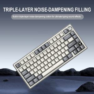 <span class=keywords><strong>Clavier</strong></span> mécanique 75 % USB avec 81 touches anti-ghosting, disposition personnalisée, fixation Gasket, éclairage et bouton rotatif, idéal pour le gaming (vente en gros) - Product Image 3
