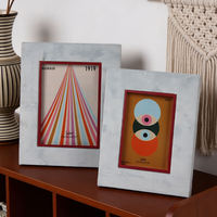 Yatak Odası Minimalist İki Tonlu Kontrast Fotoğraf Çerçevesi Dikey Standlı Yumuşak Yüzeyli Soyut Geometrik Sanat Resim Çerçevesi