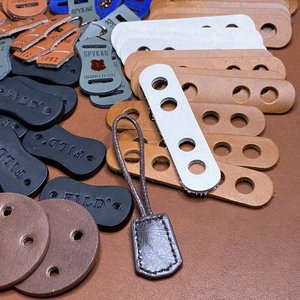 Traitement des bagages de marque en <span class=keywords><strong>cuir</strong></span> de vêtements personnalisés, étiquette en <span class=keywords><strong>cuir</strong></span> de Cowboy à tirette pour carte de tirage décorative - Product Image 1