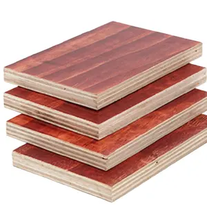 hot selling red brown Plywood Sheet 3x6 4x8 hot press For construction furniture pine poplar laminated e1 Plywood