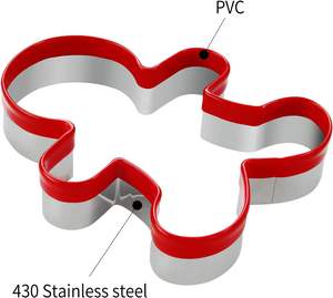 <span class=keywords><strong>Emporte</strong></span>-pièces en acier inoxydable écologiques et chaleureux pour enfants, motif bonhomme en pain d'épices - Product Image 5