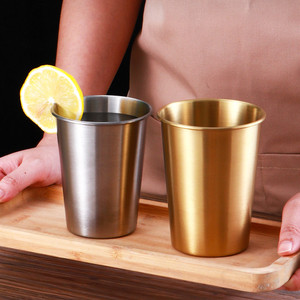 แก้วน้ำสแตนเลสสีเงิน 500 มล. สำหรับร้านอาหารโรงแรม บาร์ ร้านกาแฟ ใส่เบียร์ ใส่น้ำ - Product Image 6