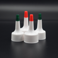 20mm 24mm 28/410 Craft Long Buse Squeeze Bouteille Étanche En Plastique PP Vis Top Twist Open Lock Spout Drop Pointed Mouth Cap