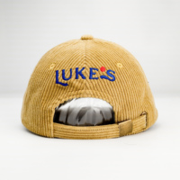 Casquettes de baseball unisexes brodées 6 panneaux en velours nylon style sportif urbain pour hommes et femmes