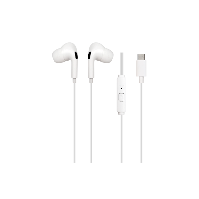 Black Usb C Wired Earphones Built-In Mic Remote Stereo Audio Noise Reduction In Ear Earbuds For Video Call Conference Meeting
