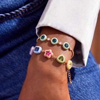 Nouveau bracelet coloré en émail incrusté de cristaux, fait à la main, couleurs de bonbons, unique, luxueux, à la mode, accessoire de mode pour femmes