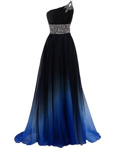 Single Shoulder New Spring <strong>and</strong> Autumn Fashion Slim <strong>Dress</strong> Wholesale Color Gradual Change <strong>Wedding</strong> <strong>Dress</strong> Long Party Evening <strong>Dress</strong> - Product Image 1