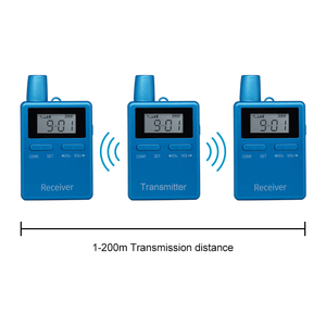 Sistema de guía turístico inalámbrico unidireccional 2,4G receptor de ondas de radio 2403-2483MHz transmisor micrófono de auriculares gratis para guía turístico/Hajj - Product Image 5