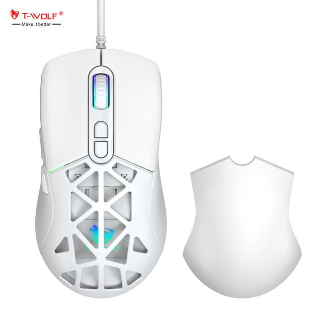 Wholesale Optical Wired Gaming RGB Mouse Honeycomb Design 12800dpi Ergonomic Optical RGB Macro Programming Computer Gaming Mouse