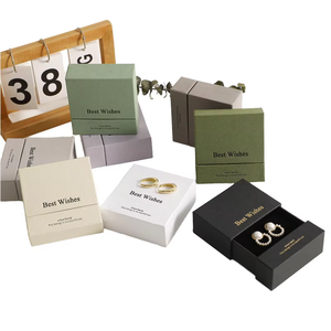 Innovative Elegant Seamless Slide-Out Drawer Jewelry <b>Box</b> Hidden Compartment Square <b>Storage</b> Custom Logo Color Recycled <b>Materials</b> - Product Image 2