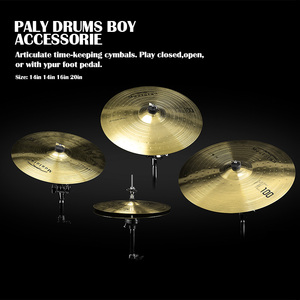 Juego de Platillos de Bronce PD Mc100, 14\"+14\"+16\"+20\", Juego de 4 Piezas, Hi-Hat, Crash, Ride, Sonido Profesional para Bateristas en Actuaciones en Vivo - Product Image 5