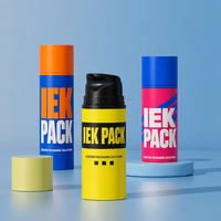 Bouteilles à pompe de lotion cosmétiques en plastique PP sans air de qualité supérieure personnalisées 50ml 100ml 150ml