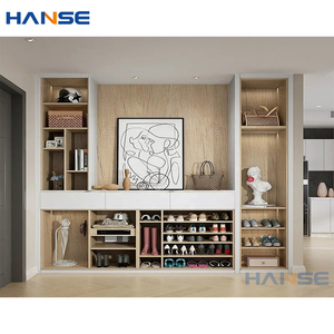 Meubles de rangement à chaussures en bois de luxe sur mesure pour salon, designs modernes, armoire à chaussures en bois MDF <span class=keywords><strong>blanc</strong></span> avec tiroir - Product Image 2