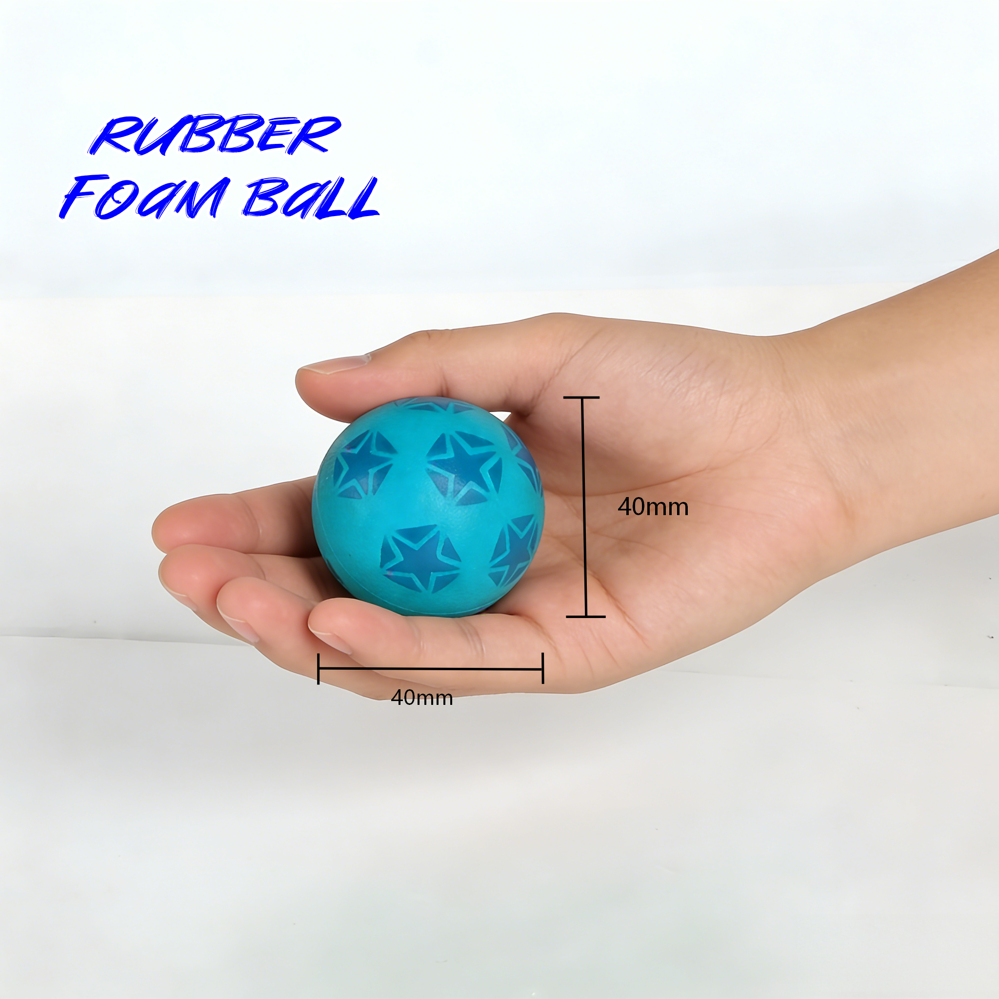 Mini 40mm High Bouncing Rubber Sports Toy Ball Colorful Star Pattern Use for Vending Machine