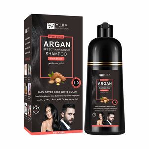 <span class=keywords><strong>Shampoo</strong></span> Colorante all'Olio di Argan 420ml con Estratti Erboristici, Copertura Istantanea dei <span class=keywords><strong>Capelli</strong></span> Grigi a Nero Intenso per Donne, Qualità Premium OEM - Product Image 1