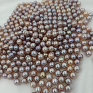 6,5-7mm 5A grado redondo Real agua dulce perlas naturales de agua dulce rosa púrpura naranja perlas sueltas perla Zhuji sin perforar - Product Image 2