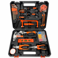 Ensemble d'outils à main en acier au carbone de 49 pièces avec étui rigide, kit de réparation portable
