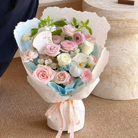 Papier Kraft Texturé Botanique 30x50cm en Gros avec Pétales pour Emballage de Fleurs – Fournitures pour Fleuristes