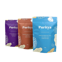 Sachet d'emballage personnalisé imprimé en héliogravure, refermable, à fond plat, pour café, aliments, bonbons, sucre, pochette verticale en plastique à soufflet latéral