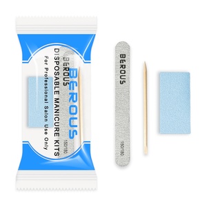 Kit de <span class=keywords><strong>Manicura</strong></span> <span class=keywords><strong>y</strong></span> <span class=keywords><strong>Pedicura</strong></span> Desechable 3 en 1 Color Morado, Precio de Fábrica, Suministro para Spa de Pies <span class=keywords><strong>y</strong></span> Uñas - Product Image 3