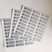 Scratch Off Tamper Proof QR Code Warranty Stickers Proof Holographic Anti-counterfeit Security Label for Electronics