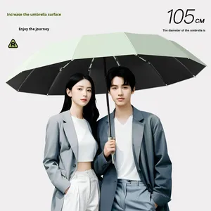 280t Anti-Rebound <b>Automatic</b> <b>Umbrella</b> One-Touch Opening/Closing Business <b>Umbrella</b> Both Sunny Rainy Weather UV Sun Protection - Product Image 2