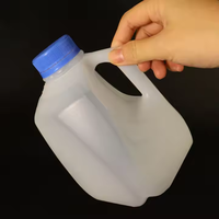 Barril de Plástico HDPE de Grado Alimenticio de 1L 500ML al por Mayor con Asa, Transparente y Serigrafiado para Envasado de Leche, Jugo, Vino y Productos Químicos