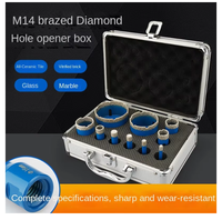 Jeu de forets à noyau de diamant M14 foret à carreaux brasés sous vide pour porcelaine et carreaux de céramique coupe-trou professionnel