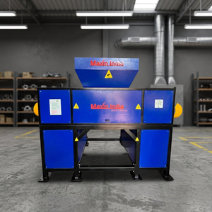 Déchiqueteuse de fibres de qualité supérieure à double arbre semi-automatique électrique 500 kg/h pour le recyclage industriel - Product Image 1
