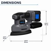 Ponceuse-polisseuse sans fil portable 125 mm haute efficacité, alimentée par batterie Li-ion 20 V, pour bricolage, vente en gros OEM