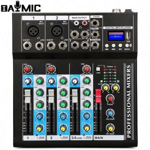 AOSHEN BT USB 사운드 인터페이스 <span class=keywords><strong>4CH</strong></span> 7 채널 미니 전문 오디오 파워 앰프 믹서 - Product Image 1
