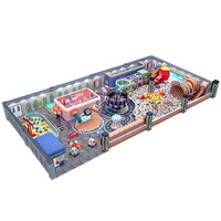 Aire de jeux intérieure personnalisée sur le thème britannique pour bébés, avec jeux d'anime, grande toboggan en forme de corne, parc d'aventure à usage commercial