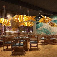 Luminaire suspendu moderne à prix de gros, design léger, décoration de plafond, éclairage de restaurant