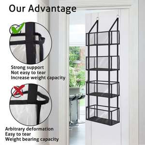 Multifunctional <b>Shelf</b> Closet Holders Foldable PVC Clothes <b>Hanging</b> Closet Organizer Storage with Draw - Product Image 5