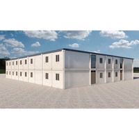 Maison conteneur préfabriquée sur mesure à deux étages à plat Immeuble de bureaux en forme de U préfabriqué moderne prêt à expédier