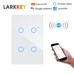 Interruptor Inteligente Táctil de Vidrio de 1 Grupo con Wifi Tuya, Venta Directa de Fábrica Larkkey Smart Life, con <span class=keywords><strong>Precio</strong></span> Competitivo - Product Image 4