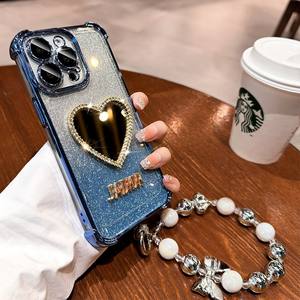 <span class=keywords><strong>Coque</strong></span> de téléphone anti-chute à paillettes avec chaîne de perles pour <span class=keywords><strong>iphone</strong></span> 17 Pro Max 16 15 14 - Product Image 5