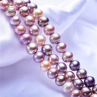Collier de perles d'eau douce naturelles Edison vintage et de couleur rose et lavande de 12 à 14 mm en gros, provenant de Chine