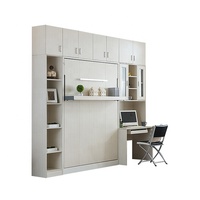 Lit mural discret multifonctionnel, gain de place, design moderne, arrière-plan, mur multifonctionnel, à DOUBLE taille, A4000