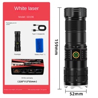 Linterna YesFire, Impermeable, LED Recargable, Súper Brillante, de Largo Alcance, Láser de Alta Potencia para Exteriores, Lámpara de Xenón con Enfoque, Pequeña, de Aluminio
