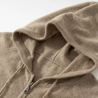 Haut en tricot à capuche zippé à manches raglan et pantalon assorti à taille élastique 100 % cachemire, ensemble deux pièces pour homme, idéal pour se détendre et voyager