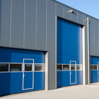 Porte de garage en acier à design sécurisé, porte industrielle à enroulement, porte de garage électrique moderne avec fonction anti-pincement
