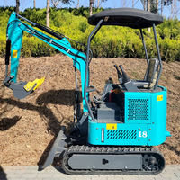 Livraison gratuite, mini-excavatrice multifonctionnelle chinoise bon marché de 1,8 tonne, excavatrice compacte à haute efficacité