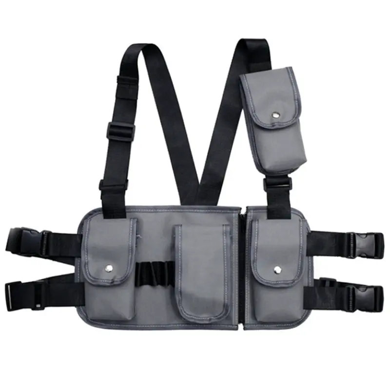 Durable Waterproof Motorcycle Tactical Vest Hip Hop Camouflage Conditioning Chest Pack Rig Bag for Men Women
