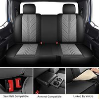 Housses de siège Dodge Ram 1500 2500 3500 sur mesure 2009-2026 Crew Quad Mega Cab en tissu imperméable et similicuir, 5 pièces avant et arrière