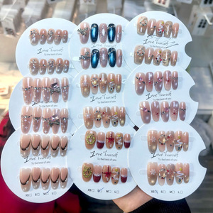 <span class=keywords><strong>Ongles</strong></span> artificiels de haute qualité, personnalisés, réutilisables, à couverture complète, imprimé léopard, style français, multi-tailles, en acrylique - Product Image 5