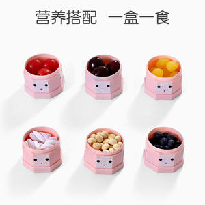 Contenedor de fórmula para bebés de color rosa, diseño cónico de 3-4 niveles, plástico sin BPA, portátil, con compartimentos desmontables para 0-12 meses - Product Image 4