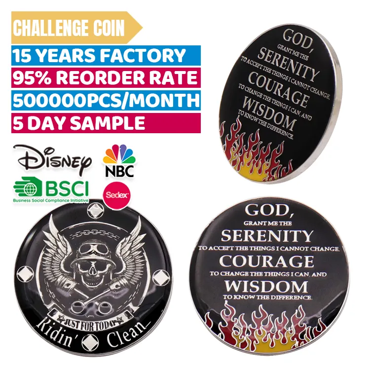 Профессиональный сувенир на заказ, персонализированный религиозный логотип чести, эмалированная монета-вызов, эпоксидная монета-вызов