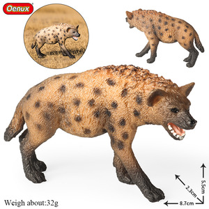 Modelos de juguetes de animales sólidos para niños de yxs, simulación de zoológico, hiena, coyote africano con manchas, adornos - Product Image 5