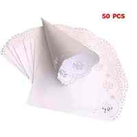 Plateau de boîte de support de cône de confettis de mariage de papier alimentaire Kraft blanc ou brun avec 25 trous ou 30 trous